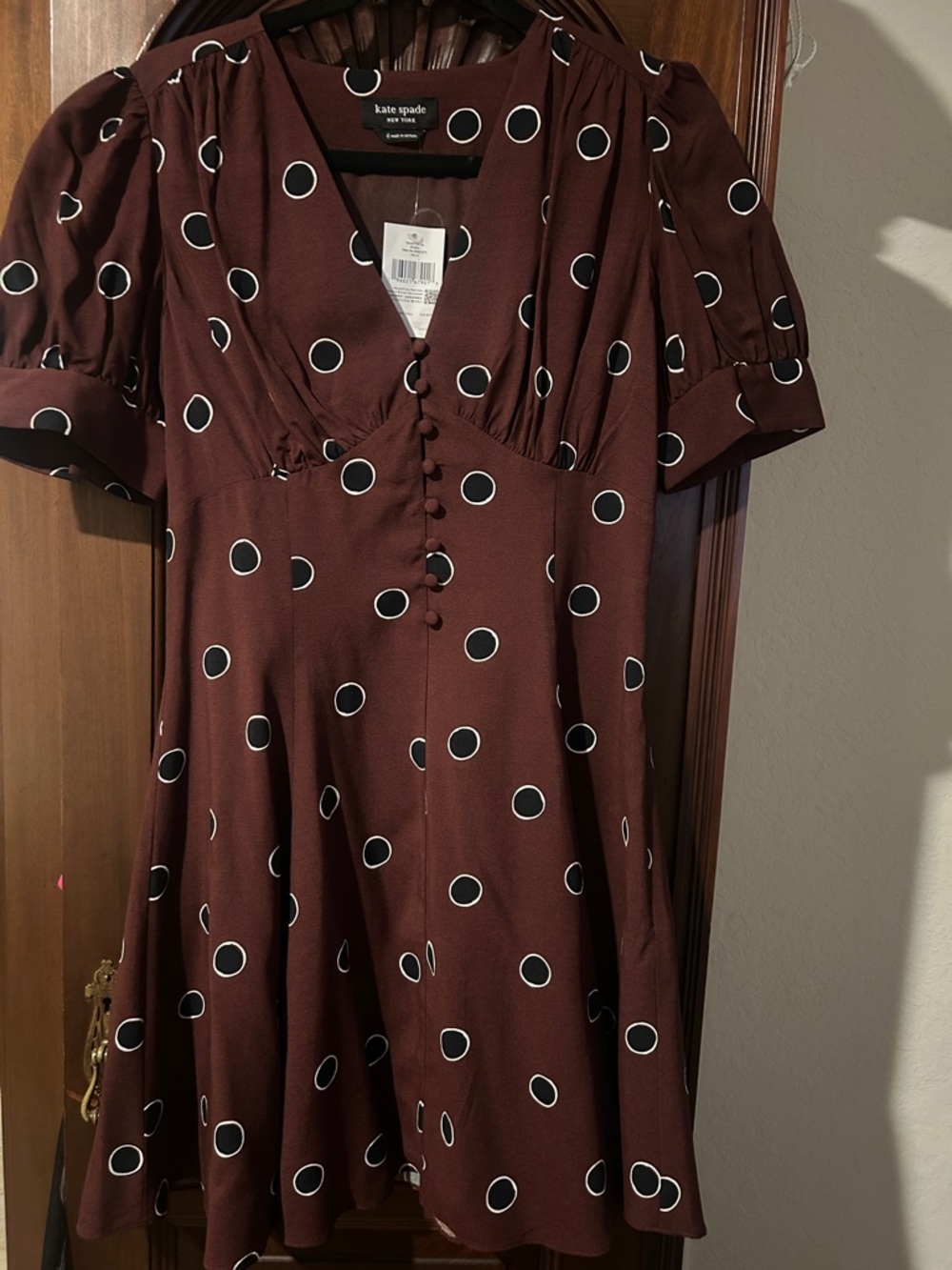 kate spade Brown Polka Dot Mini Dress